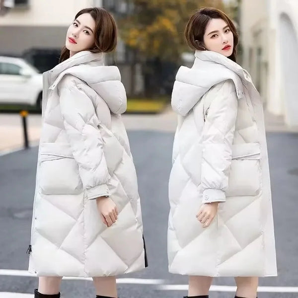 Winter Jacket Women's Parkas Puffer Coat 2023 New Long Down Snow Jackets Female Hooded Waterproof Cotton Padded Parka Outerwear