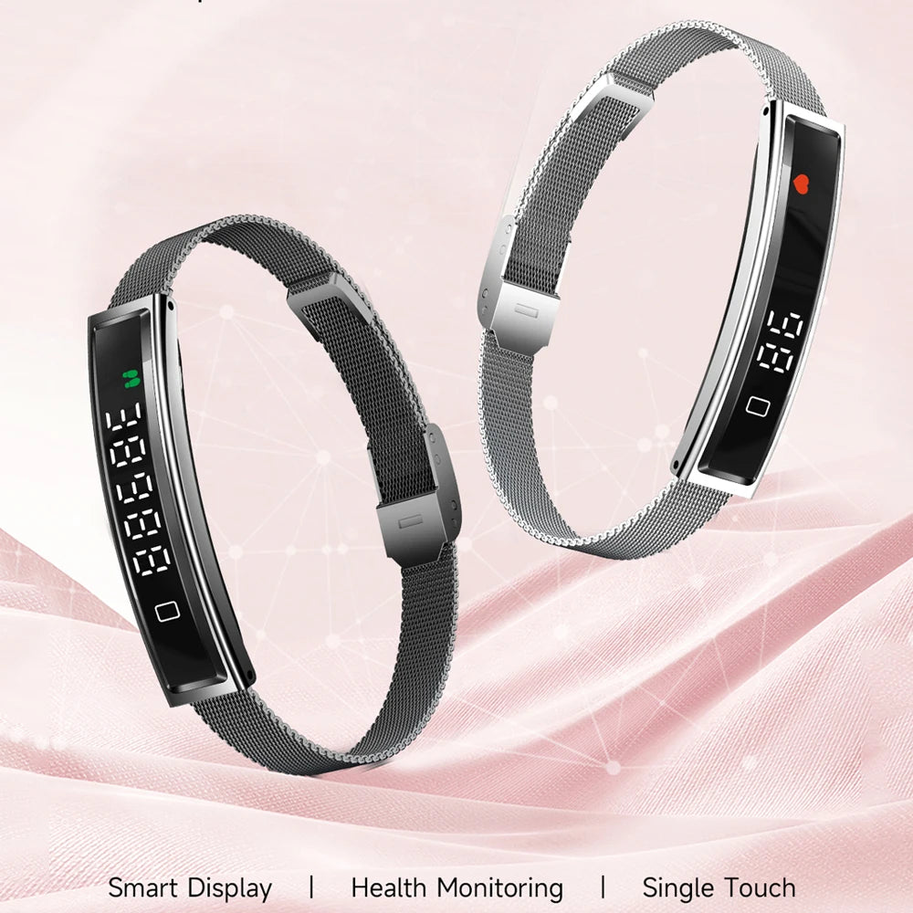 2026 New Fashion Women Smart Bracelet Sport Mode Fitness Tracker Heart Rate Health Monitoring IP68 Waterproof Smart Watch Men