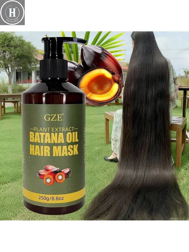 GZE Batana Oil Hair Mask - Deep Repairing for Damaged, Dry Hair - Intense Hydration - For Frizzy, Nourishes & Strengthens HALALZEN
