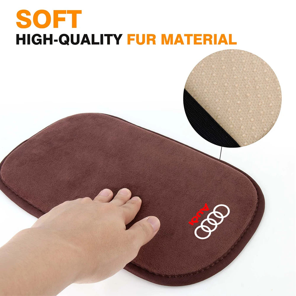 Car Accessories Suede Leather Armrest Mat Arm Rest Protection Cushion Auto Armrests For Audi Sline TT A1 A2 A3 A4 A5 A6 A7 A8 8P