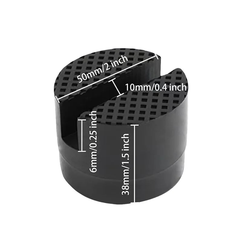 Universal Rubber Jack Pad Support Pinch Weld Slotted Floor Frame Rail Adapter Car Removal Repair Tool Rubber Block Floor Jack