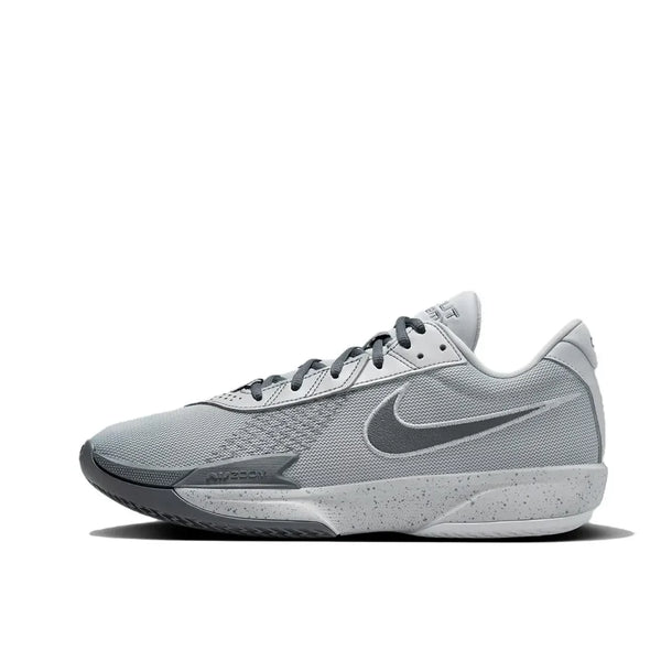 Nike Air Zoom G.T. Cut Academy Men's Low Top Basketball Shoes Comfortable Shock Absorbing Athletic Shoes Gray and White Colorway