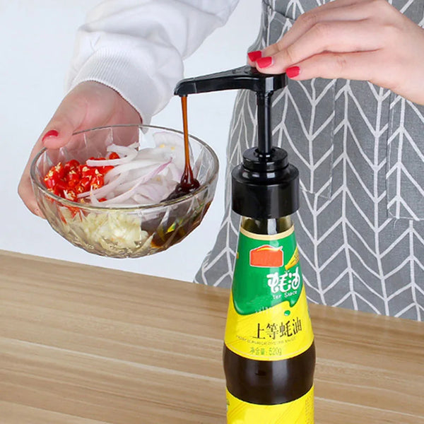 Pressure Oil Sprayer Scalable Pipe Push Type Syrup Bottle Nozzle Household Oyster Sauce Pump Tools Kitchen Accessories Halalzen