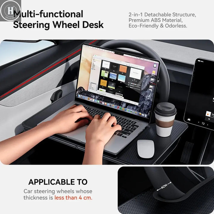 YZ For Tesla Model 3 Y Juniper Golf KiA Car Steering Wheel Table Stand Board Laptop Coffee Tray Board Seat Gap Storage Organizer HALALZEN