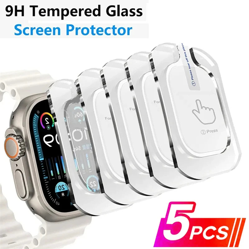 Tempered Glass for Apple Watch Ultra 1 2 3 49mm Anti-Scratch Screen Protector IWatch Ultra Seconds Installation Protective Film