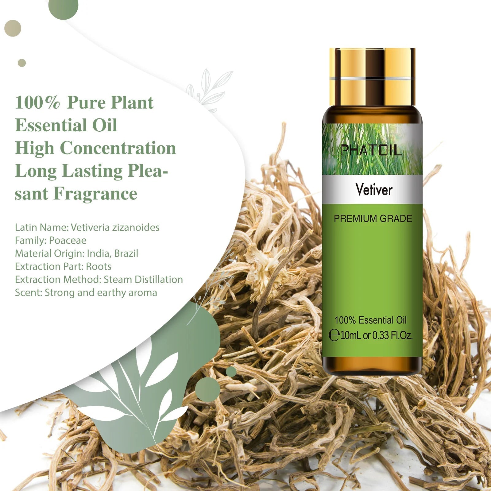 PHATOIL 10ml Sweet Orange Pure Essential Oil with Dropper for Humidifier Diffuser Myrrh Pine Needles Tangerine Thyme Aroma Oils HALALZEN