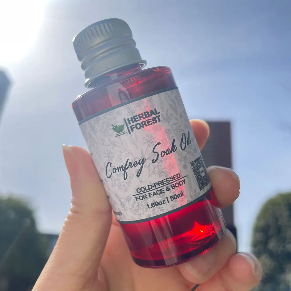 Pure Nature Comfrey Oil Wound Healing Skin-Cell Regeneration Scar Reduction Anti-Inflammatory Comfrey Soaking Oil Massage Oil HALALZEN