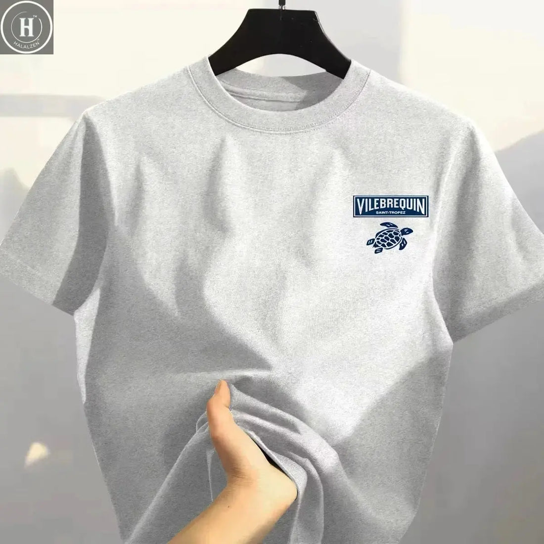 2025 Summer Trend Turtle High Quality 100% Cotton Breathable Comfortable T-shirt Outdoor Men's Tops Casual Fashion Streetwear HALALZEN