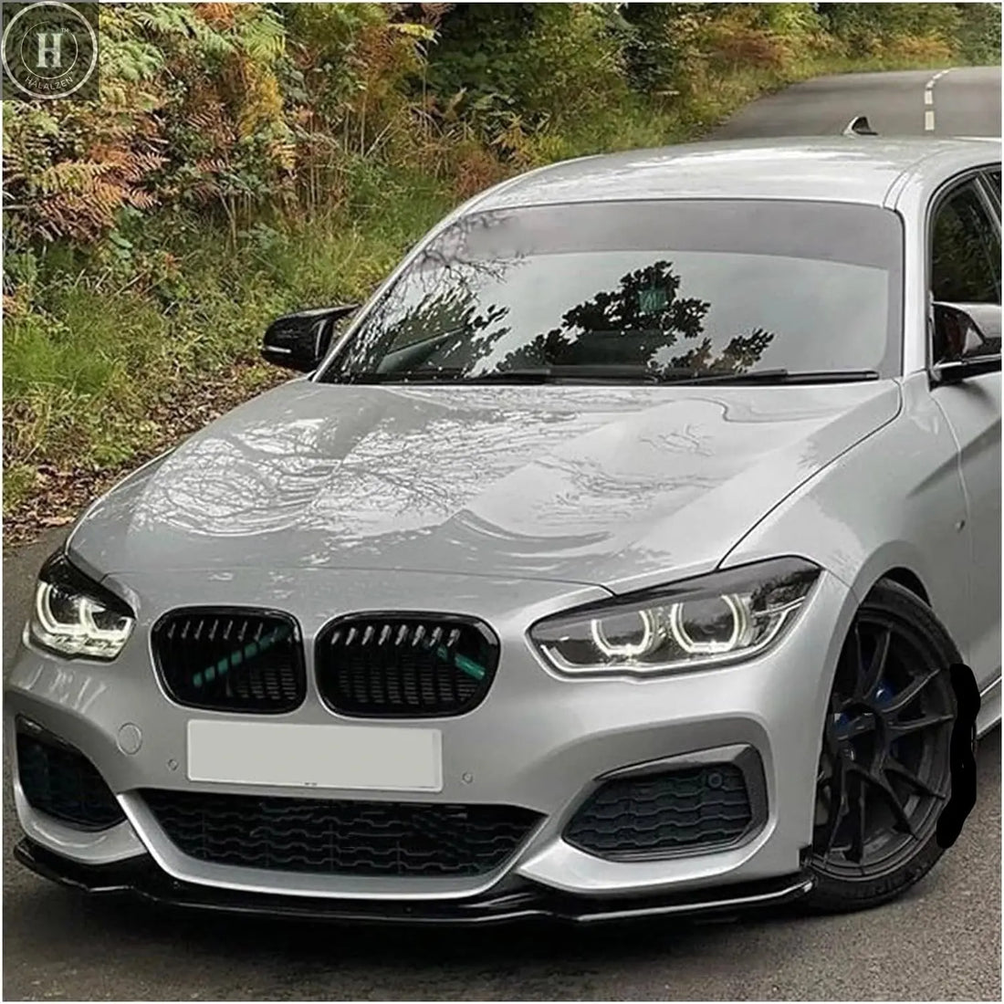 For BMW 1-Series F20 F21 2015~2019 118i 120i M135i M140i M Performance Front Bumper Splitter Lip Car Diffuser Body Kit Spoiler HALALZEN