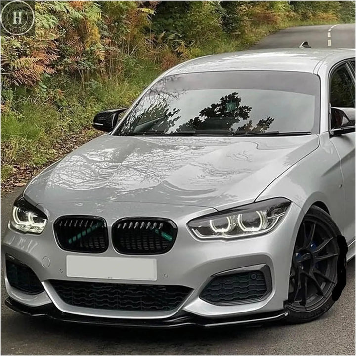 For BMW 1-Series F20 F21 2015~2019 118i 120i M135i M140i M Performance Front Bumper Splitter Lip Car Diffuser Body Kit Spoiler HALALZEN