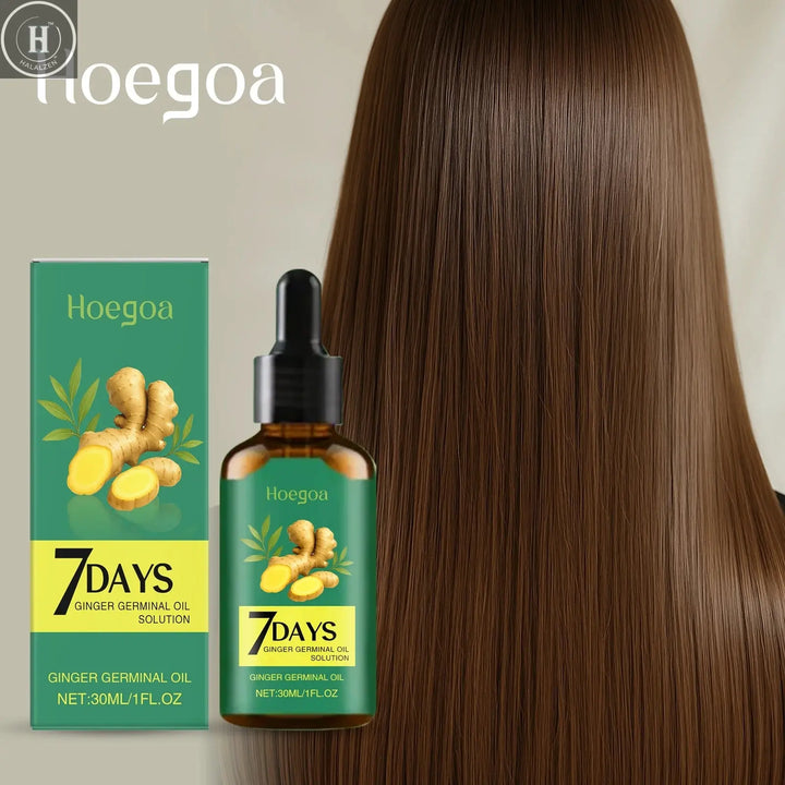 7 Days Fast Ginger Hair Growth Serum Prevent Hair Loss Scalp Treatment Thicker Longer Hair for Accelerate Growth Massage Hair HALALZEN