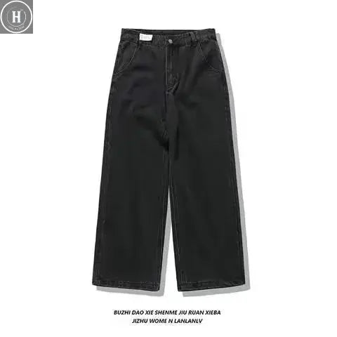 90s Big Boy Jeans for Men Streetwear Baggy Jeans Embroidery Denim Leisure Simple Dime Pants Women Jeans Mujer Hot traf jean HALALZEN