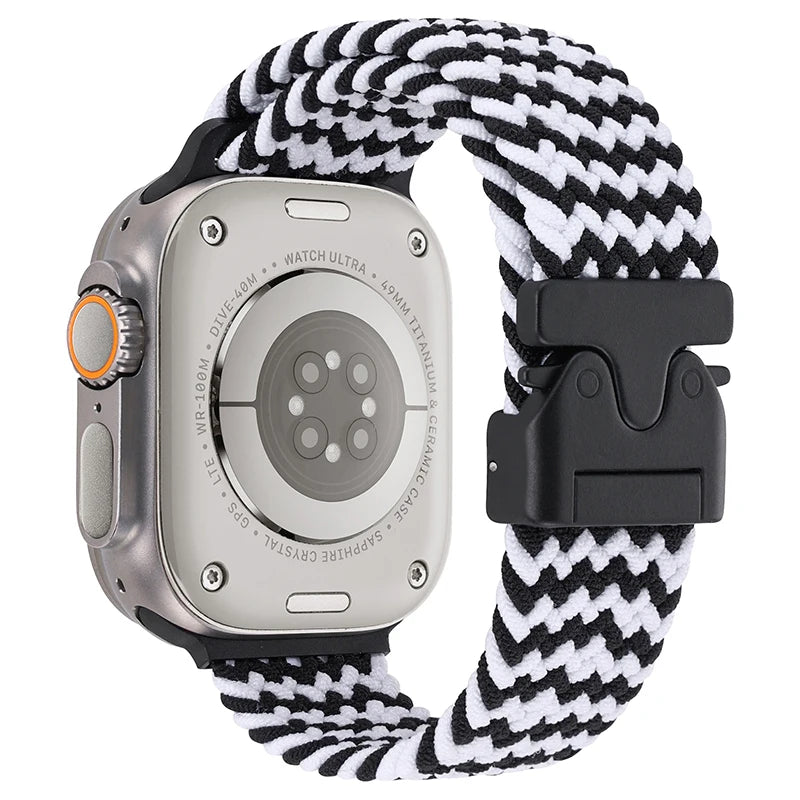 Parachute Braided Strap For Apple Watch Ultra 3/2 Band 49mm 46mm 45mm 42mm 44mm 41mm Nylon Bracelet iWatch 11 10 9 8 7 6 SE Belt