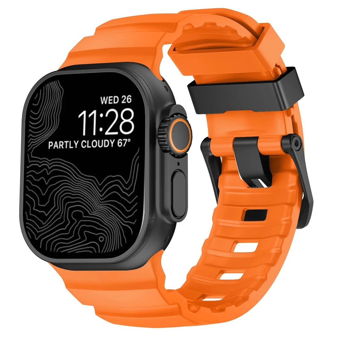 Trail Silicone Band for Apple Watch Ultra 3 2 49mm Strap 46mm 45mm 44mm Sport Bracelet for iWatch Series 11 10 Ultra 9 8 7 6 SE3
