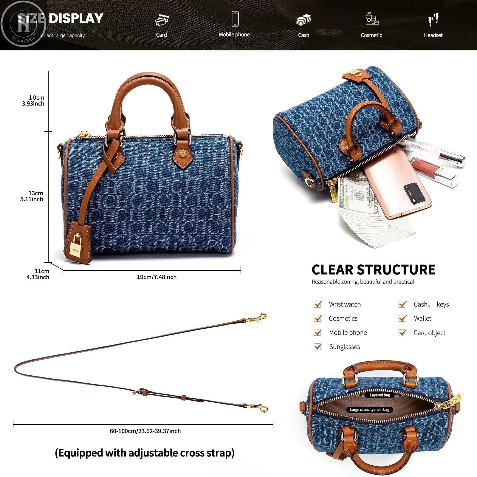 Retro Classic New Women's Shoulder Bag Large Capacity, Exquisite Craftsmanship Casual and Versatile Women's Handbag HALALZEN