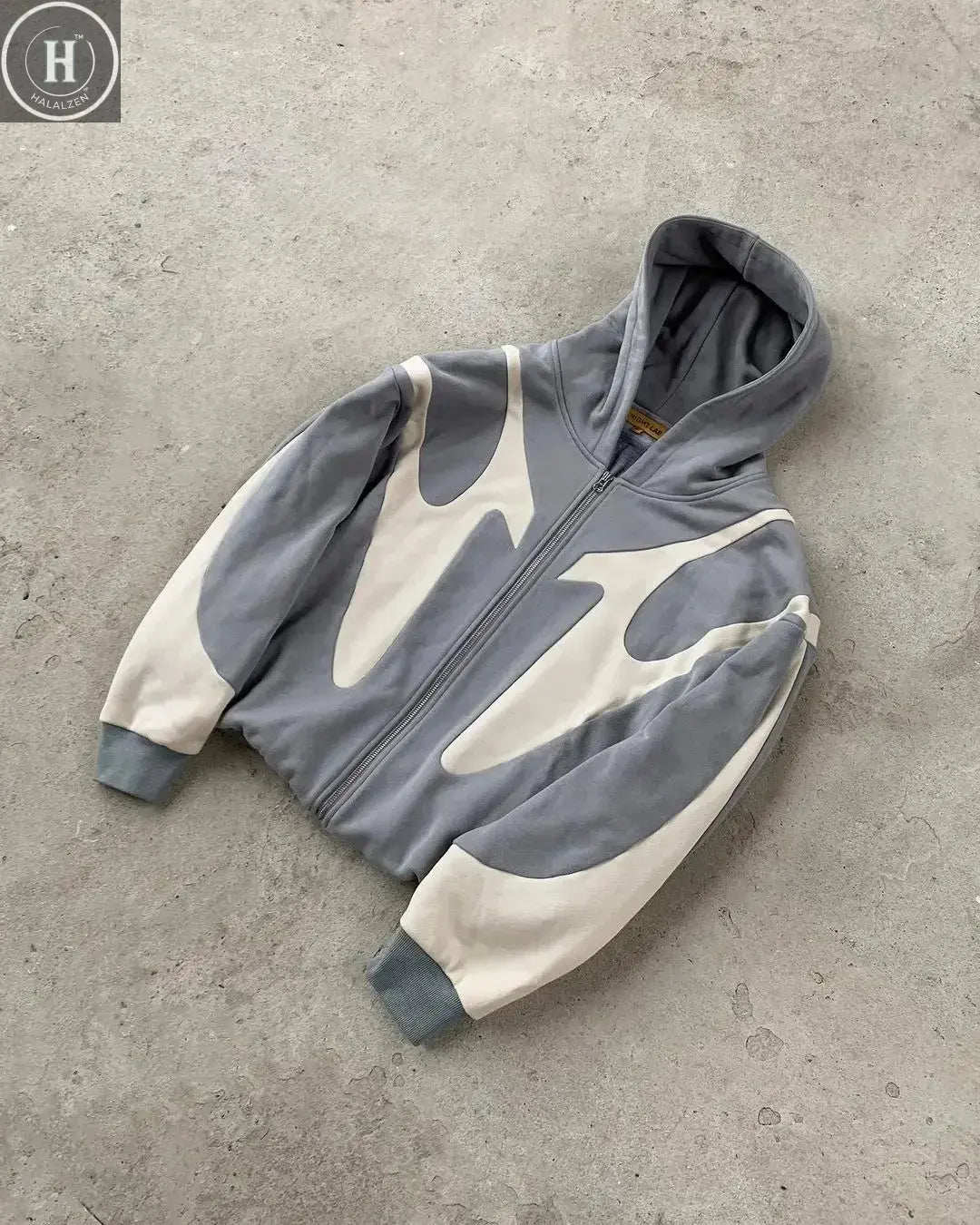 Y2k New Tops Harajuku Geometric Embroidery Splicing Gothic Youth Simple Daily Hoodies Women Sweatshirt Loose Pattern Casual Men HALALZEN