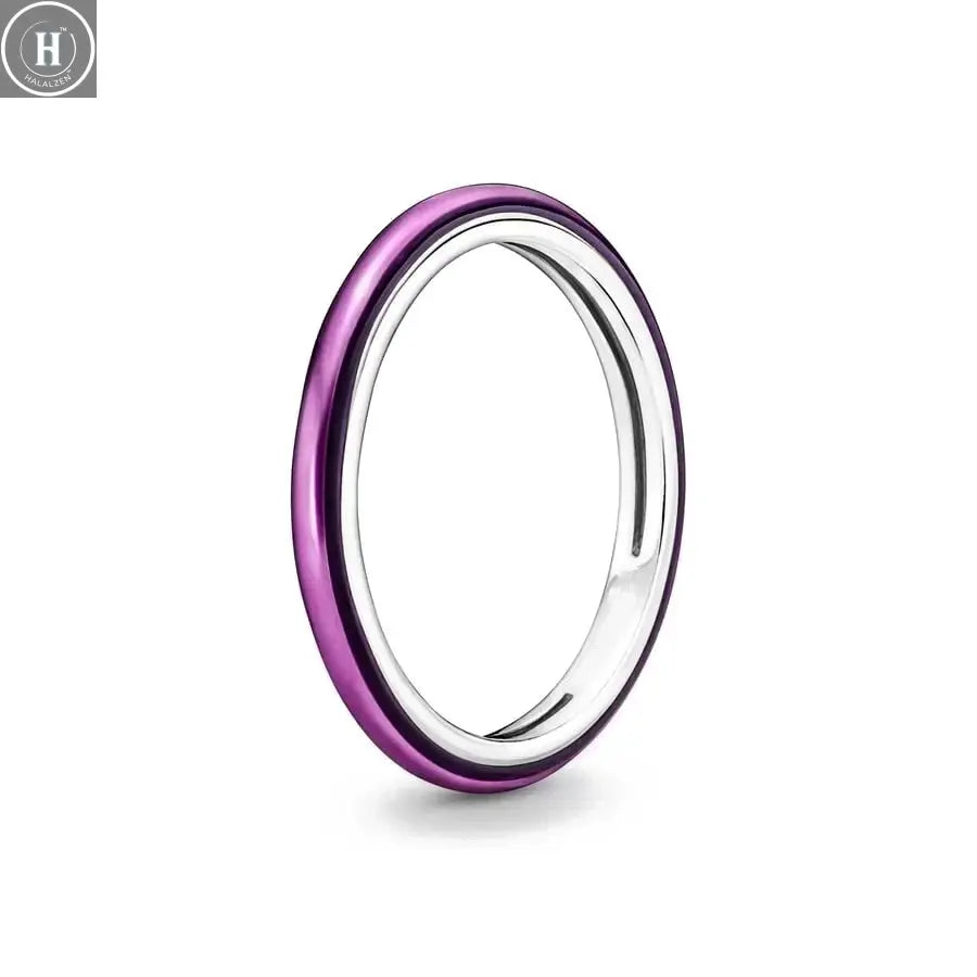 Hot Sale Original 925 Sterling Silver Women Finger Rings for Women Silver Love Heart Rhomboid Moon Star Luxury Jewelry Trinkets HALALZEN