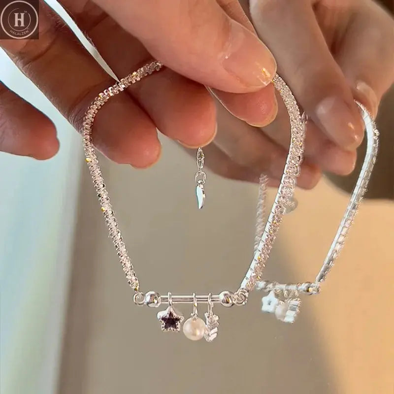 VENTFILLE 925 Sterling Silver Butterfly Bracelet for Girl Bead String Design Insect Fashion Versatile Jewelry Gift Dropshipping HALALZEN