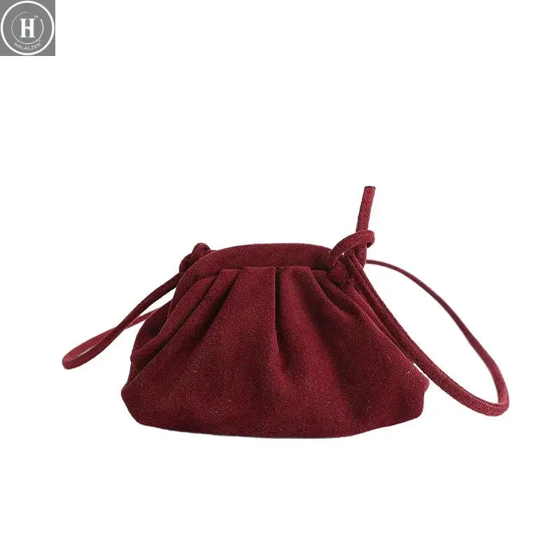 Trendy Matte Shoulder Bag for Women Shell Crossbody Bags Retro Fashion Small Purse Unique Design Versatile Texture Storage Bags HALALZEN