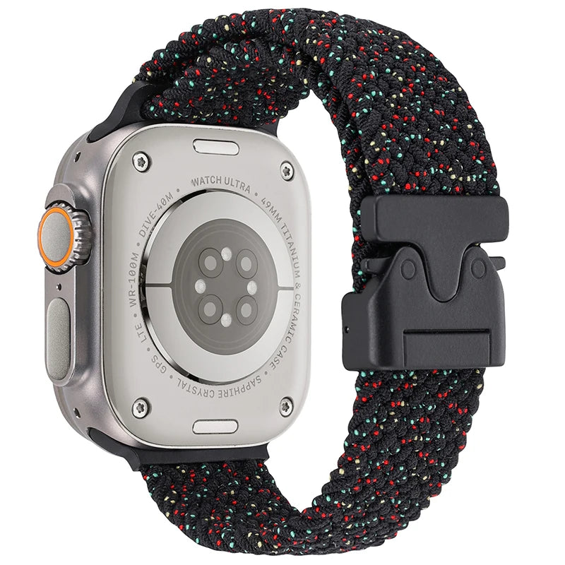 Parachute Braided Strap For Apple Watch Ultra 3/2 Band 49mm 46mm 45mm 42mm 44mm 41mm Nylon Bracelet iWatch 11 10 9 8 7 6 SE Belt