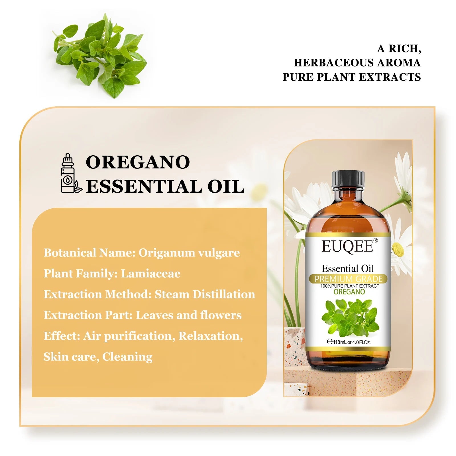 EUQEE 118ML Oregano Jasmine Lavender Essential Oil For Humidifier Diffuser Eucalyptus Aroma Oils For DIY Soap Candle HALALZEN