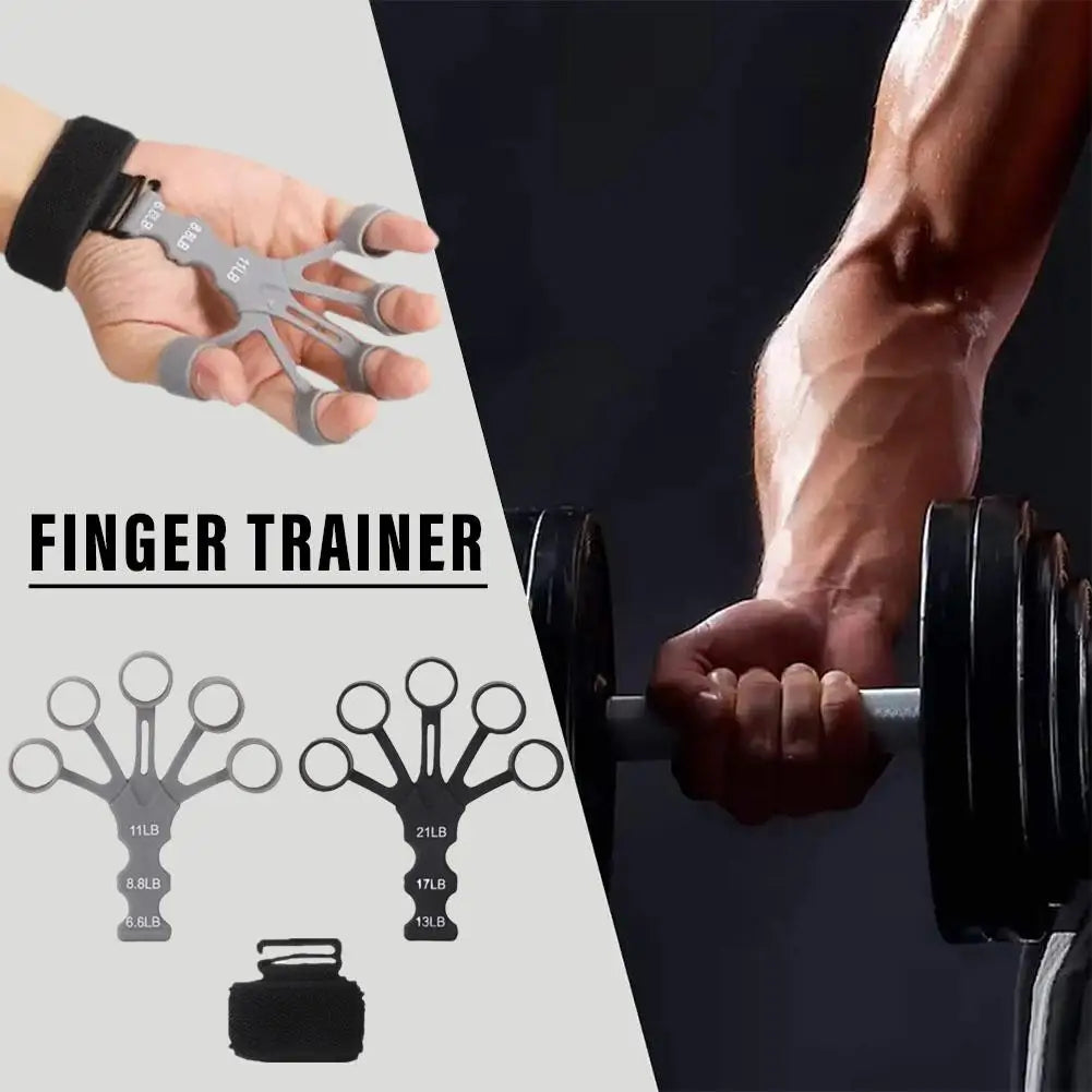 Silicone Finger Gripster Grip Exerciser Finger Strengthener Guitar Training Gym Fitness Trainer Sports Equipment Accessories