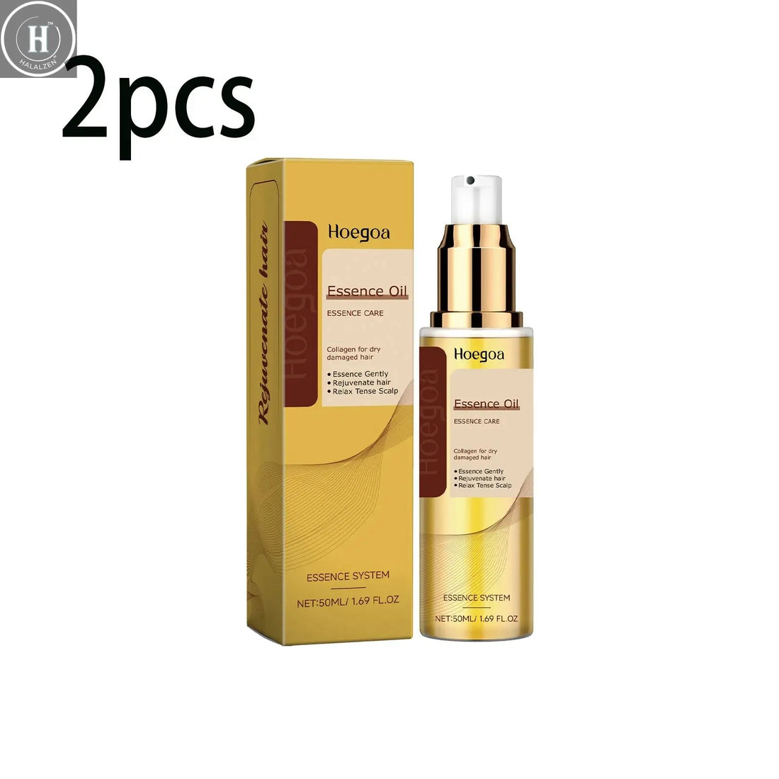 Pure Argan Oil Hair Essential Oil Preventing Hair Loss Nourishing Smoothing Dry Frizzy Multi-functional Argan Hair Care Product HALALZEN