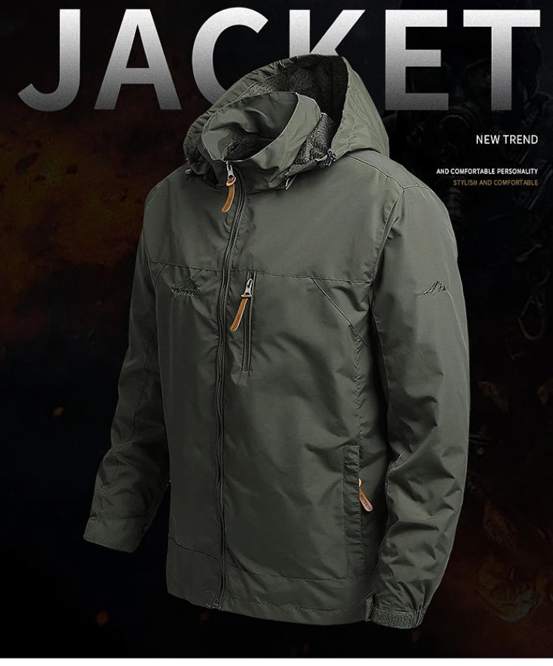 Winter Climbing Field Jackets Men Windbreaker Outerwear Waterproof Softshell Tactical Jacket Coat Men Hunting Fishing Clothes