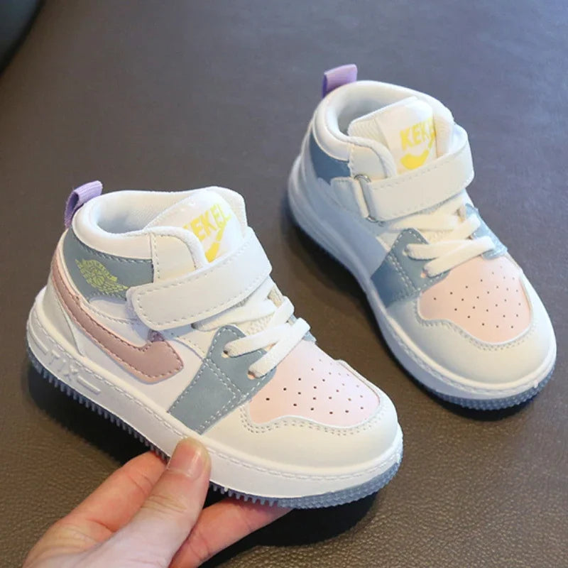 New KIDS Shoes High Top Casual Shoes Fashion Sneakers Boys Girls Running Shoes Outdoor Non Slip Walking Shoes