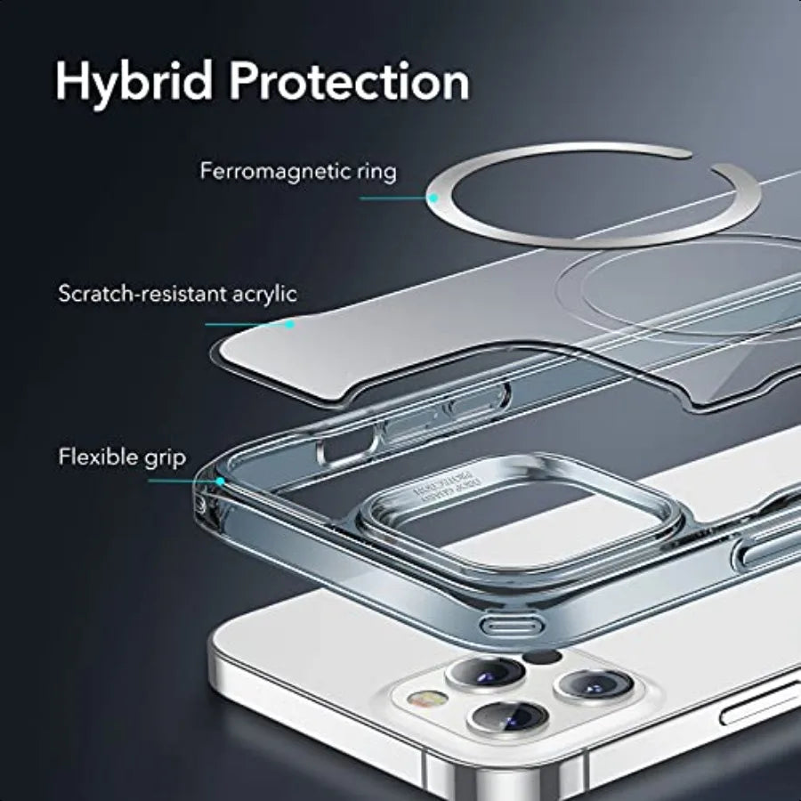 ESR for iPhone 12 Pro Max Case Compatible with MagSafe ScratchResistant Back Grippy Protective Frame Magnetic Phone Case for iP