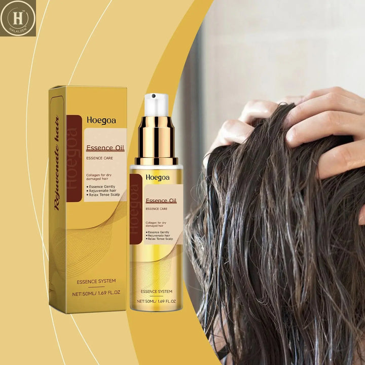Pure Argan Oil Hair Essential Oil Preventing Hair Loss Nourishing Smoothing Dry Frizzy Multi-functional Argan Hair Care Product HALALZEN