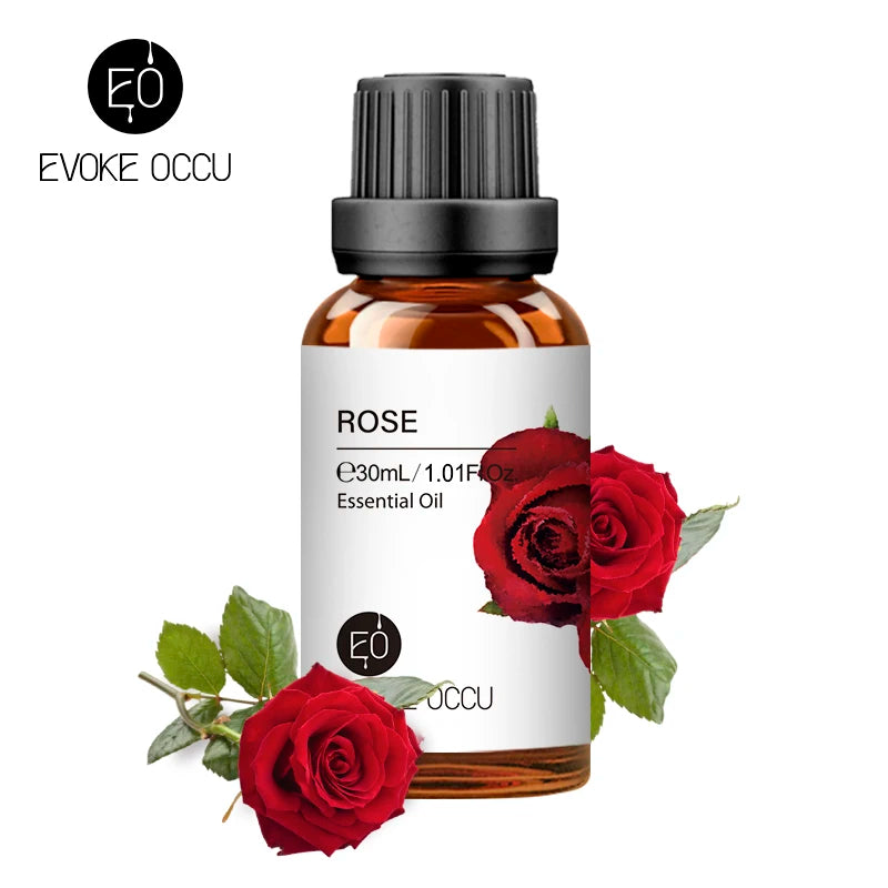 30ML Pure Jasmine Rose Mint Lavender Vanilla Essential Oil for Diffuser, Humidifier, Massage, Skin Hair Care, Soap Candle Making HALALZEN