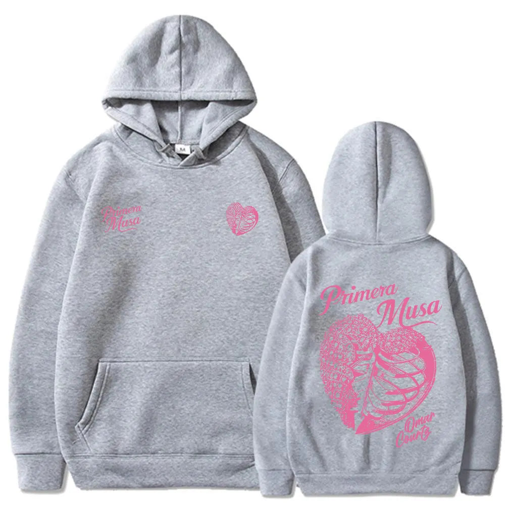 Omar Courtz Primera Musa Album Tour Merch Hoodies Men's Women Fashion Hip Hop Hooded Sweatshirts Fleece Oversized Pullovers Coat