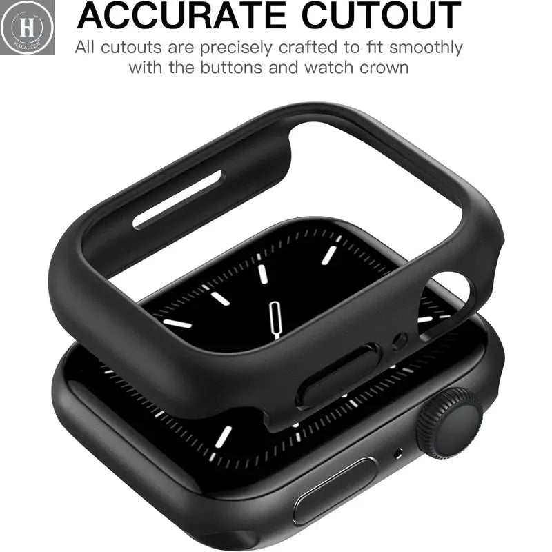 Case for Apple Watch 45mm 41mm 40mm 44mm 42mm 46mm Protective Cover Matte Hard PC Bumper Frame No Glass iWatch 10 SE 9 8 7 6 5 4 HALALZEN