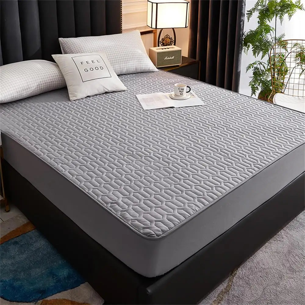 Waterproof Thicken Mattress Pad Protector Skin-Friendly Durable Fitted Sheet Bed Cover Latex Mat Cover 150x200 180x200 160x200