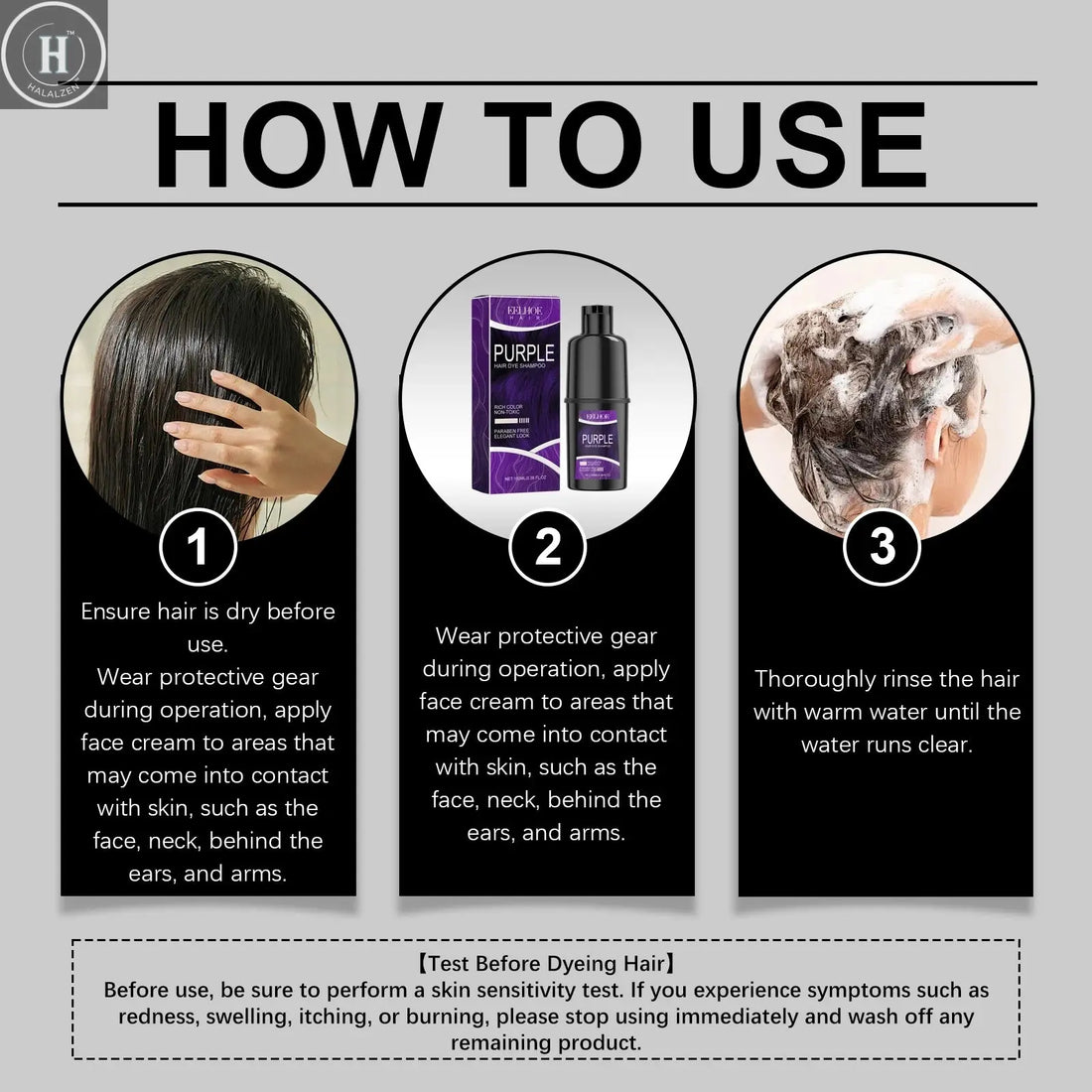 EELHOE 100ml Red Hair Color Shampoo Herbal Extracts Nourishing Care Long-Lasting Color Gentle Healthy Dyeing for All Hair Types HALALZEN