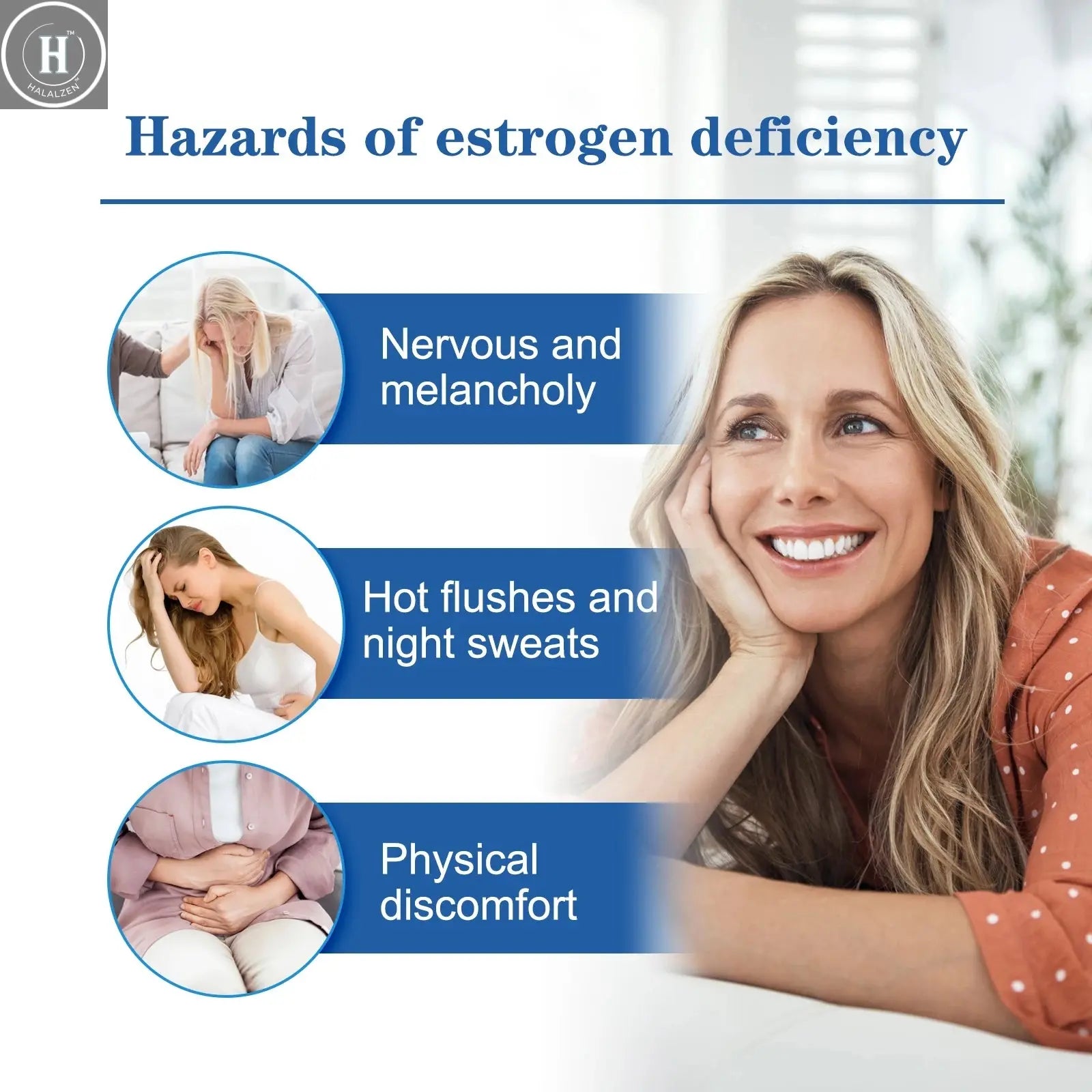 100ml Estrogen Relief Cream Natural Ingredients Women Menopause Balancing Cream Portable Relieve Massage for Health Body Care HALALZEN