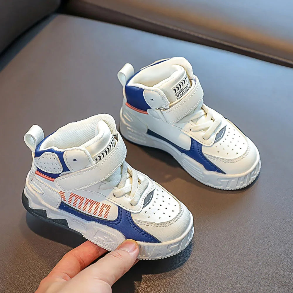 Fashion Sneakers For Kids Trend Fashion Basketball Shoes For Boy Soft-soled Anti-slippery Children's Sport Shoes Tennis Shoes