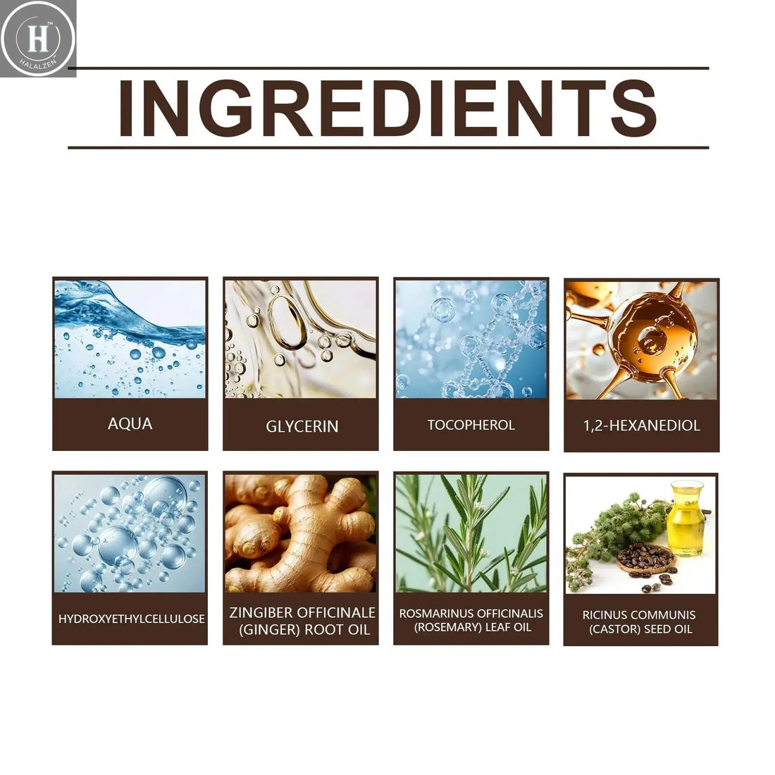 Scalp Care Essence Rosemary Castor Oil Nourishing Hair Growth Strengthening Dry Scalp Thinning Hair Moisturizing Healthy Hair HALALZEN