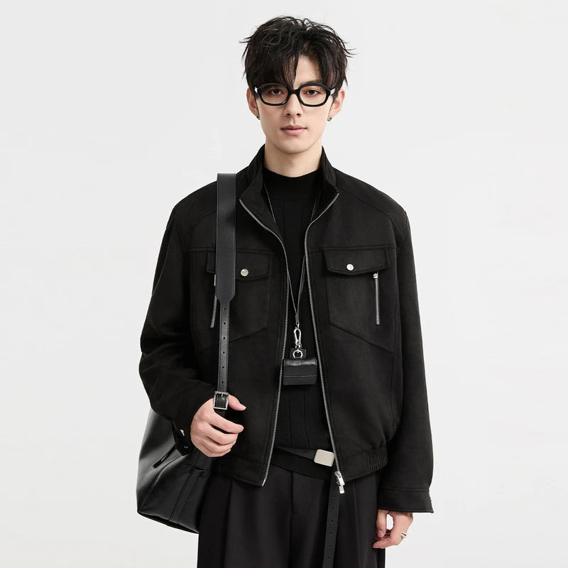 Spring and Autumn New Men's Jacket, Fashionable and Trendy Short Top Jacket, Retro Casual Jacket