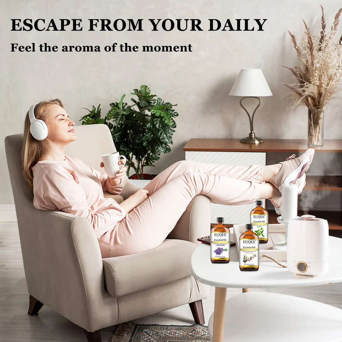 EUQEE 118ML Oregano Jasmine Lavender Essential Oil For Humidifier Diffuser Eucalyptus Aroma Oils For DIY Soap Candle HALALZEN