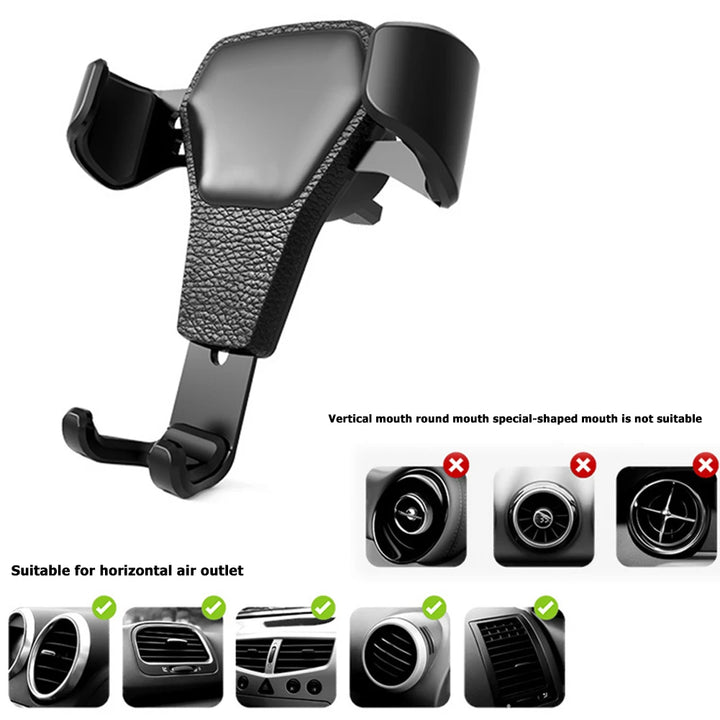 Universal Gravity Car Phone Holder Support No Magnetic Air Vent GPS Clip Mount