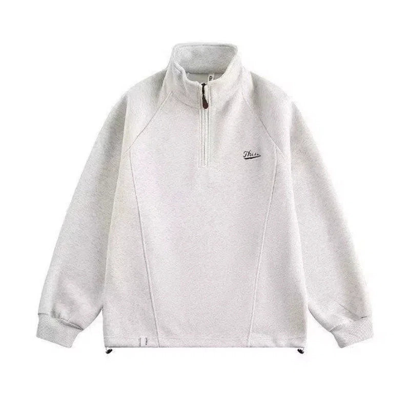 Simplicity Zipper Patchwork High Street Hoodies Sweatshirts Spring Autumn Long Sleeve Loose Trend Tops Casual Korean Men Clothes