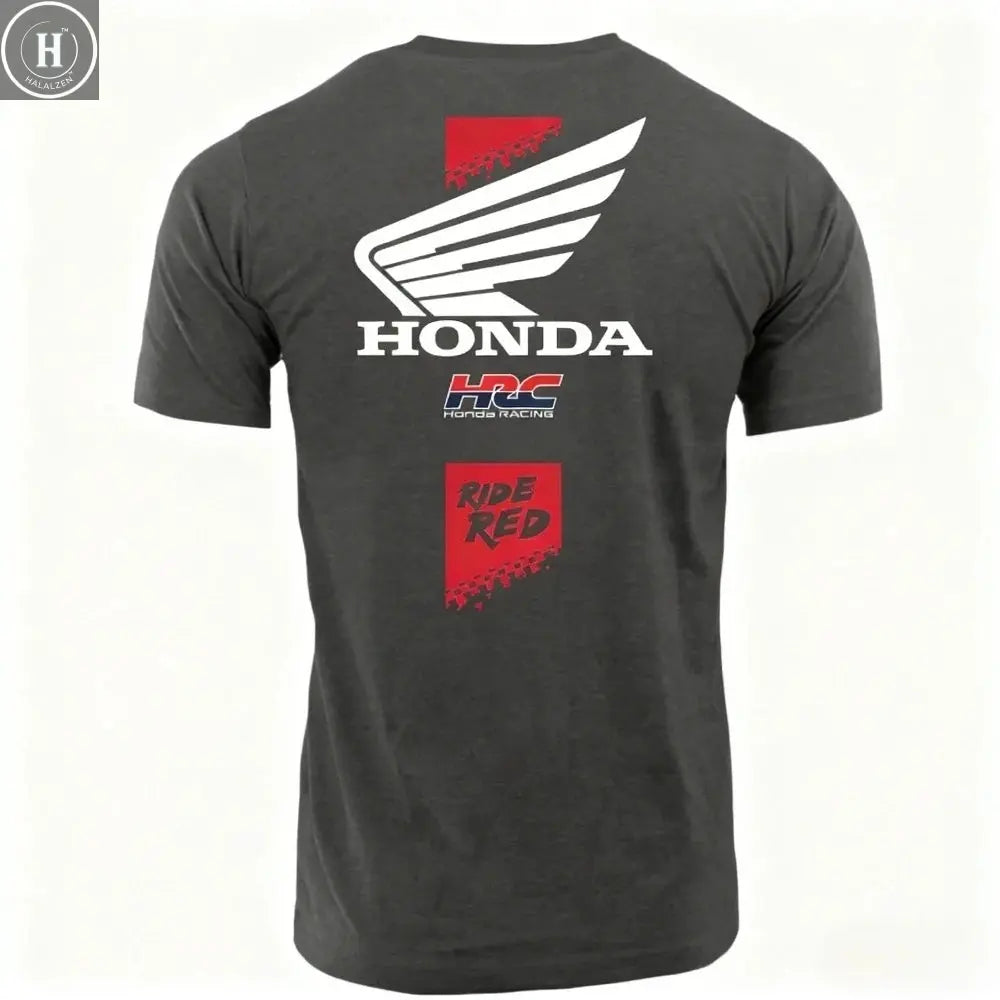 Honda Men's and Women's T-shirt Summer New Cotton Tee Honda Gold Wing Racing Short-sleeved Spring Autumn Motorcycle Cycling Top HALALZEN