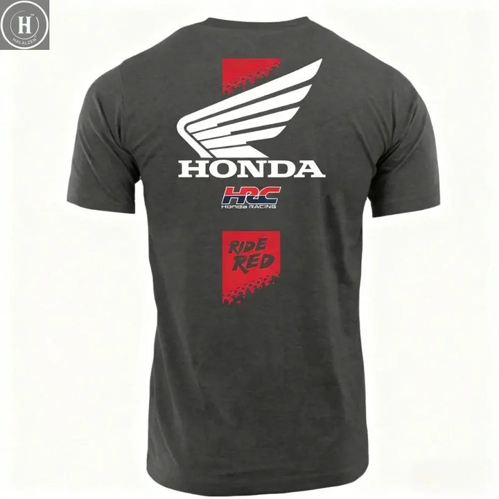 Honda Men's and Women's T-shirt Summer New Cotton Tee Honda Gold Wing Racing Short-sleeved Spring Autumn Motorcycle Cycling Top HALALZEN