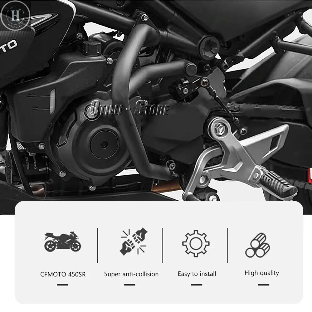 For CFMOTO 450 SR 450SR 450sr 2022 2023 New Motorcycle Accessories Left and Right Engine Tank Guard Crash Bar Bumpers Protection HALALZEN