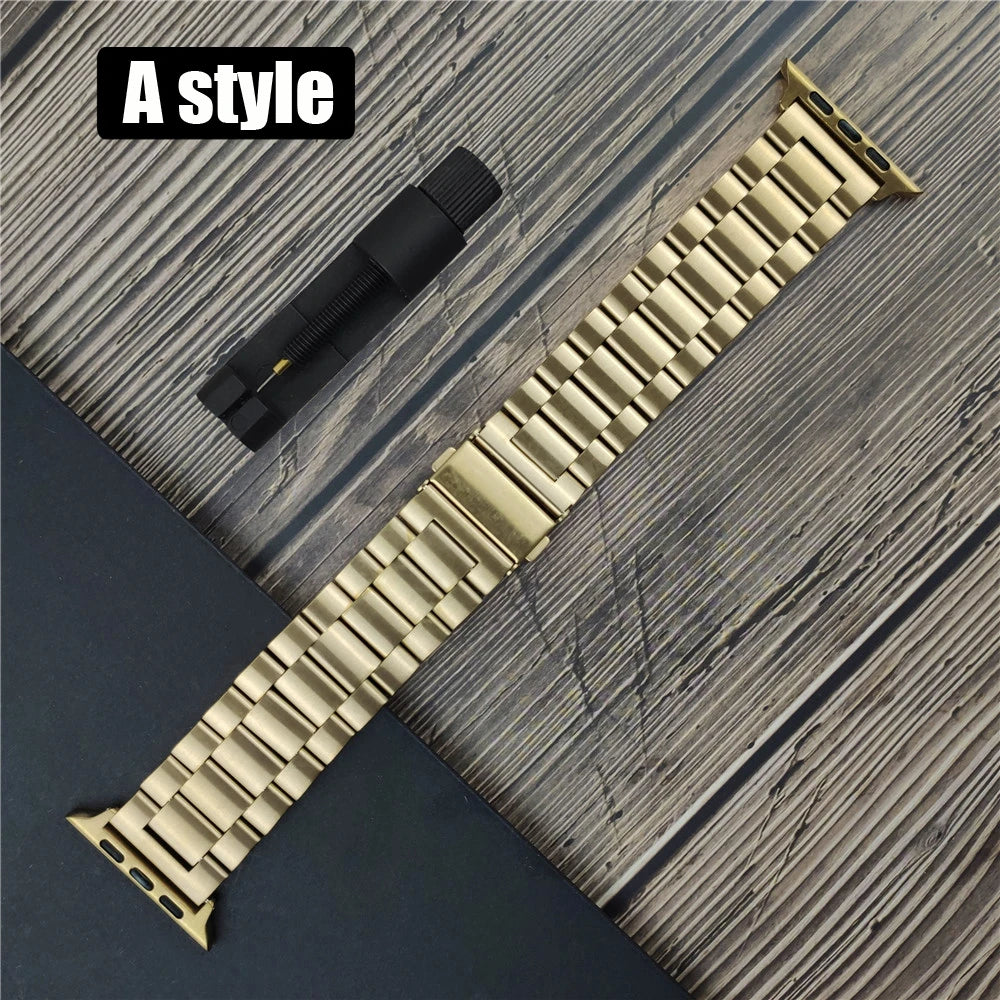 Classic stainless steel Correa for apple watch 10 46mm 42mm band Ultra 2 49mm 9 8 7 6 5 4 se 45mm 44mm 41mm 40mm 3 38mm strap