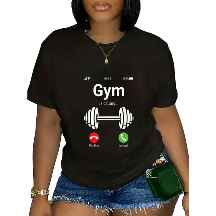 Funny Gym T-shirt, Gym Is Calling Graphic Tee, Workout Slogan Shirt, Fitness Motivation Top, Humorous Novelty Gift for Gym Lover