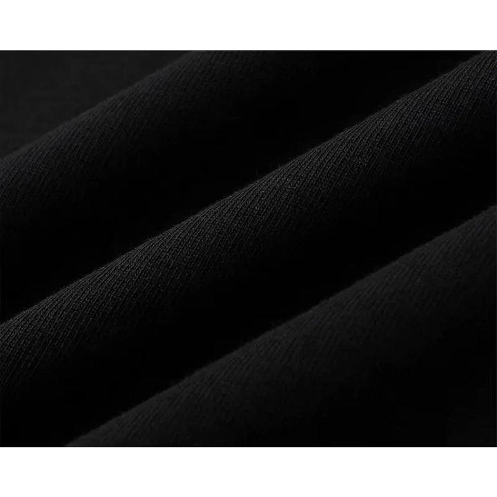 Classic Design Oversizied Hoodies with Tag Men's Cotton Casual Vintage Streetwear