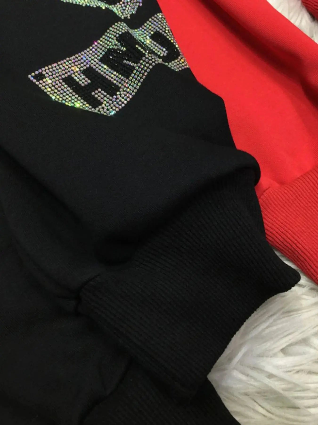 Plus Size Sweatpants Women Fleece Tiger Rhinestone Graphic Joggers with Pocket Cropped Length Bottom Thick Warm Winter Halalzen UK